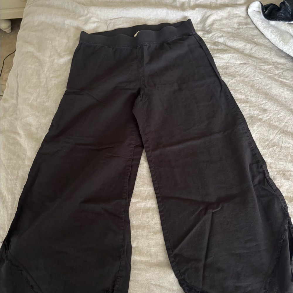 Wearables Black Wide-Leg Pants - Elegant Everyday Staple
